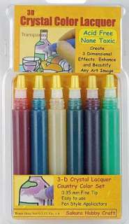 Sakura 3D CRYSTAL LACQUER MARKERS ~ COUNTRY COLORS  