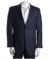 Tommy Hilfiger blue sharkskin wool slim fit two button blazer style 