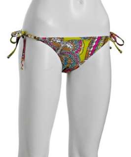 Trina Turk yellow butterfly print tie bikini bottom   up to 70 