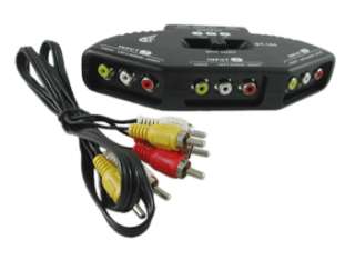 Pack 3 Way Audio Video AV RCA Switch Box for Xbox PS3  