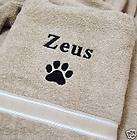 more options paw print groom bath towel personaliz ed w pet s name $ 