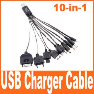 USB 10 in 1 Charger cable for camera,PDA,Cellphone,PSP  