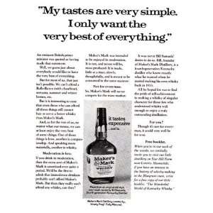  Print Ad 1975 Makers Mark Whisky Makers Mark Books