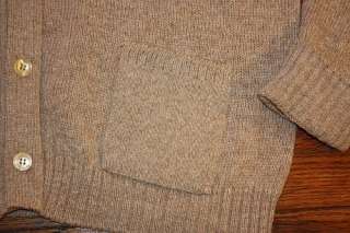 vtg wool v neck CARDIGAN SWEATER * prep mod * 2 pocket  