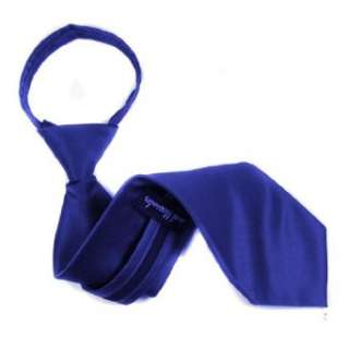  ZIP ADF 3   Mens Solid Zipper Tie   Royal Blue Clothing