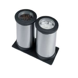   Medium Stainless Steel Clear Top Canister, Set of 2