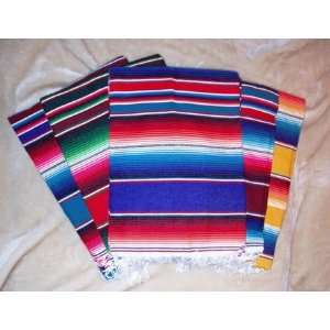   Mexican Saltillo Sarapes Throw Rugs Colorful Blankets