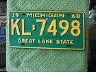 michigan U PICK ONE 1965 1968 1973 license plate bin 400  