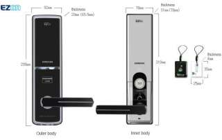NEW SAMSUNG Digital Door Lock EZON SHS 5120 + 2Tags  