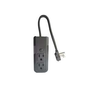  Power On The Go 3 Outlet Mini Travel Surge Protector Electronics