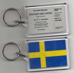 ABBA Fans 1974 Eurovision Song Contest Ticket Keyring  