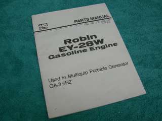  Gasoline Engine, used in the Multiquip Portable Generator GA 3.6RZ