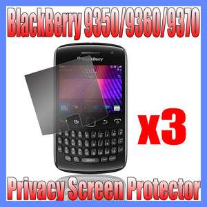 x3 Privacy LCD Screen Protector for BLACKBERRY CURVE 9350 9360 9370 