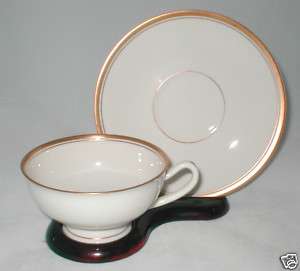 SYRACUSE; REGENT; FOOTED COFFEE CUP AND SAUCER  