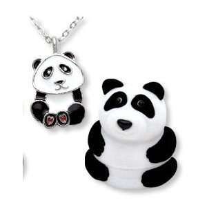  Panda Bear Crystal Pendant & Necklace in Keepsake Box 