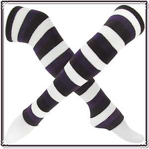 style striped thick towel leg warmers/footless  