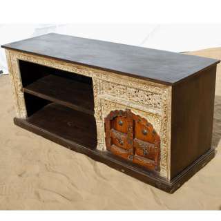   Hand Carved TV Media Entertainment Center Storage Cabinet NEW  