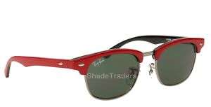 Ray Ban JUNIOR Sunglasses Clubmaster_GREY_RED 9050 162  