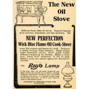 1907 Ad Stove Rayo Lamp Standard Oil Company Wick Flame 
