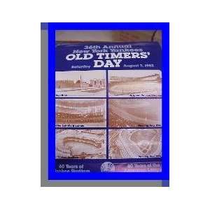  36th Annual Old Timers Day Program New York Yankees 