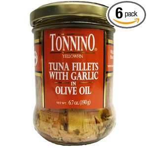  Tonnino, Fillets In Garlic Olive Oil, 6.70 OZ (Pack of 6 