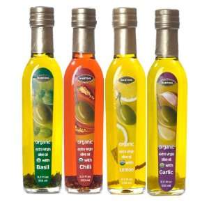   Flavored Extra Virgin Olive Oil,Basil,Garlic,Lemon,Chili.8.5 oz each