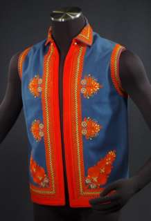   traditional Croatian embroidered vest ethnic folk costume regional art