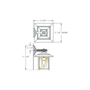   Light Outdoor Wall Light in Verde with Opalescent Honey Glass glass