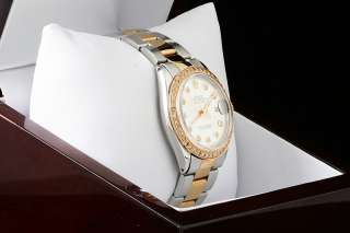 Mens Rolex Two Tone Silver Diamond Dial Datejust Watch  