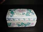 Chinese Blue Green Pink White Porcelain Jewelry Box
