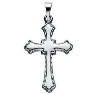  Platinum Cross Pendant 21x15mm Jewelry