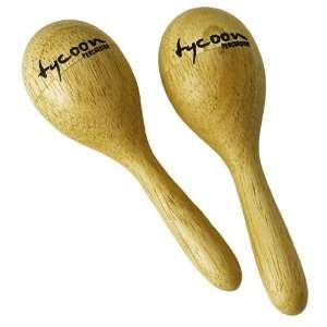  Tycoon Percussion Wood Maracas   Small Natural Finish 