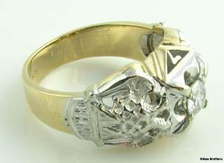 32nd Degree Scottish Rite Masonic 0.50ct VS2 Diamond Ring   14k Gold 