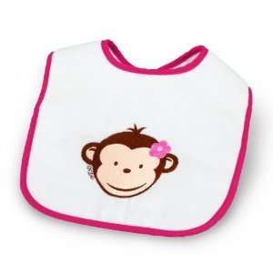  Pink Mod Monkey Bib Party Supplies (Pink) Toys & Games