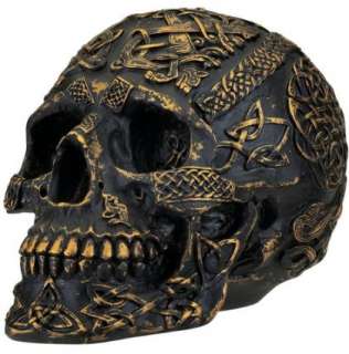 Celtic Passage of Life Human Skull Sculpture  