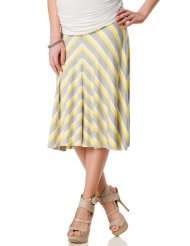 Pea in the Pod Self Belly Knee Length A line Maternity Skirt