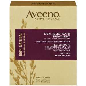  Aveeno Skin Relief Bath Treatment, 3 Count Packets (Pack 