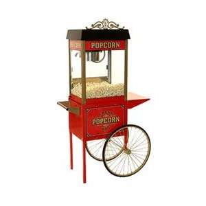  Street Vendor 8 Popcorn Machine w/ Antique Trolly 8 oz 