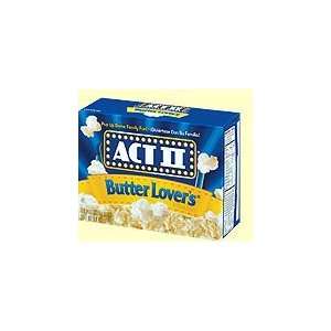Act II Microwave Popcorn, Butter Lovers, 3ct, 3oz Bags  