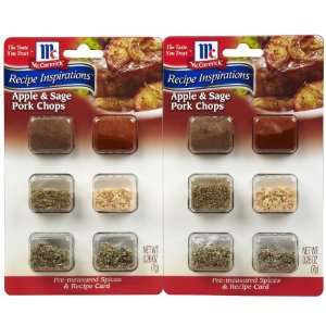McCormick Recipe Inspirations Sage Pork Chops Spices, 0.26 oz, 2 pk 