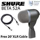 Shure Beta 52A mic Bass Drum Microphone Beta52a. Brand New Mic w/ XLR 