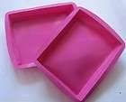 2X LARGE HOT PINK RECTANGLE SILICONE LASAGNE MOULD TIN TRAY ROAST 