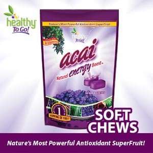  Healthy To Go Acai Natural Energy Boost, 40 Soft Chews 