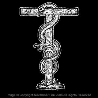 serpent cross shirt this symbol is an old alchemical drawing 