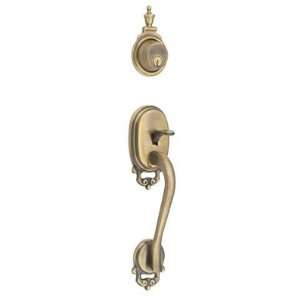  Schlage F62BOW609FLALH Keyed Entry Antique Brass