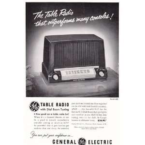  Print Ad 1951 General Electric Table Radio General 