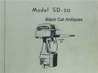   Johnson Motors Repair Parts Catalog Model SD 20 Outboard Motor Used