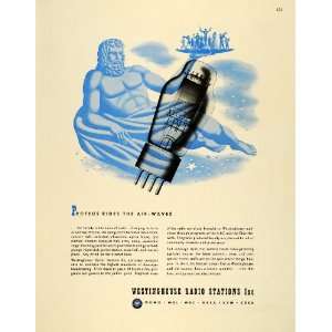  1943 Ad Westinghouse Radio Stations Greek Proteus NBC Blue 