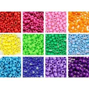  Rainbow Pony Bead Variety Pack   12 Color Set   300 grams 