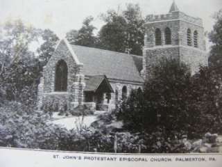 ST. JOHNS PROTESTANT CHURCH PALMERTON PA POSTCARD 1912  